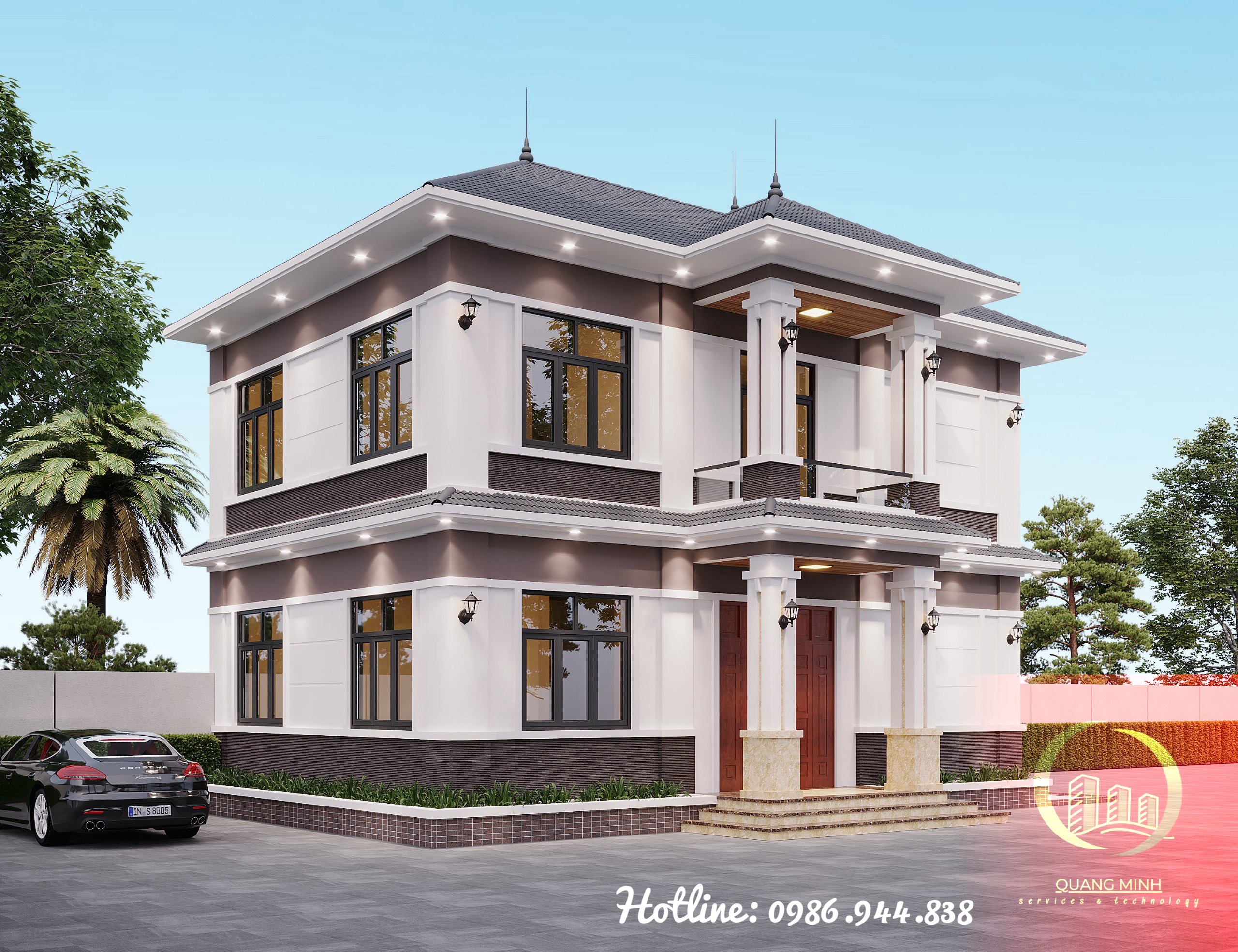 biệt thự 2 tầng,Mẫu biệt thự đẹp,biệt thự đẹp 2 tầng,biệt thự 2 tầng đẹp,file revit biệt thự 2 tầng mái nhật,biệt thự 2 tầng mái nhật đẹp nhất 2025